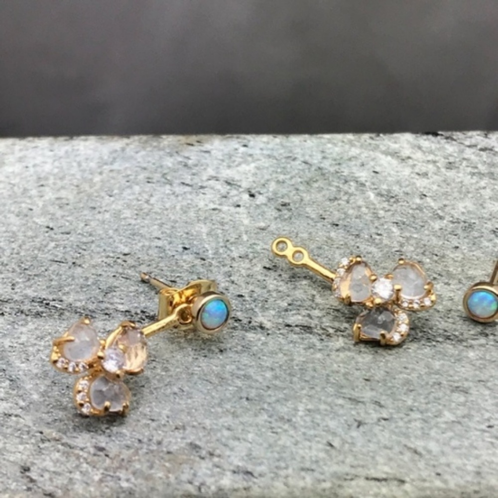 Anthropologie Windmill Front-Back Earrings - Picture 3 of 4